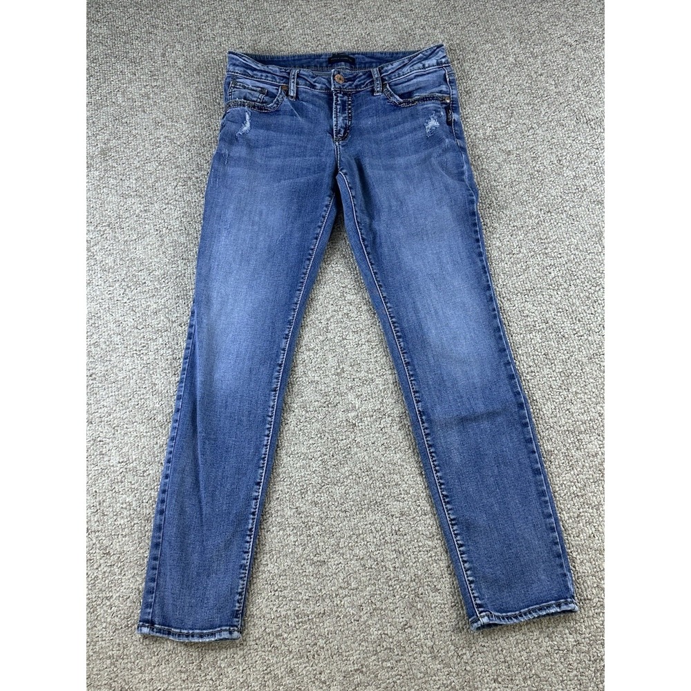 Silver Jeans Boyfriend Tapered Leg Women's Size 30/29 Distressed Preppy